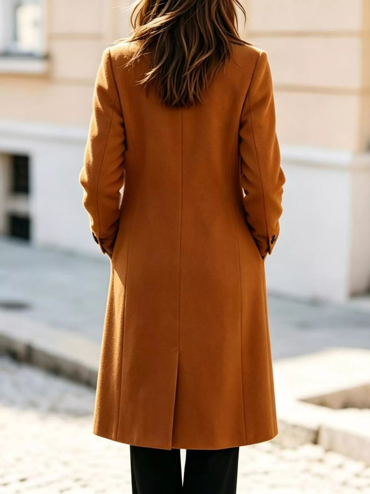 Double-Breasted Lapel Coat