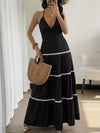 Aurelia Halter Neck Pleated Maxi Dress — product view 1
