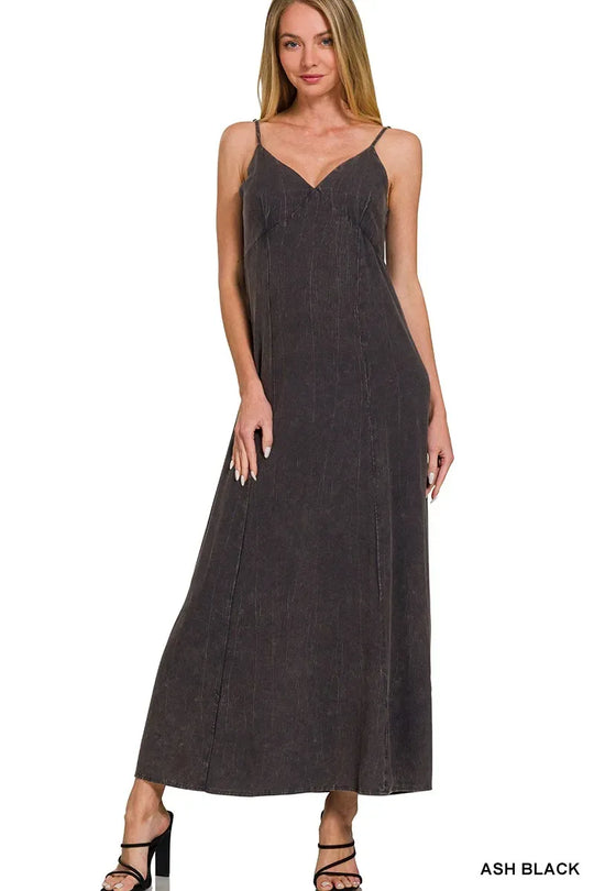 Another view: Mineral Washed Rayon Challis Cami Dress