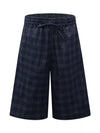 Club Plaid Drawstring Shorts for men