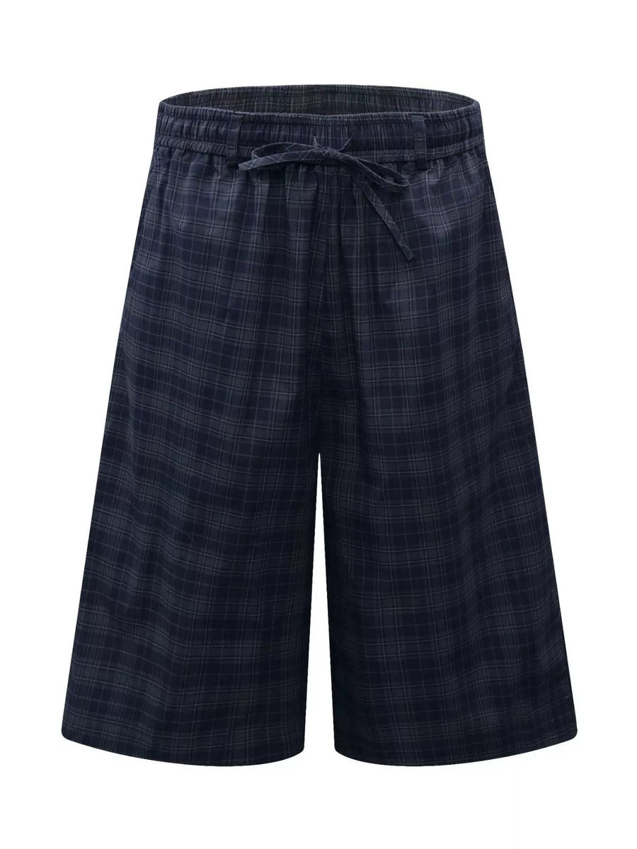 Club Plaid Drawstring Shorts