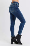 Judy Blue Sloane Mid-Rise Waist Skinny Jeans with Thermal Lining — product view 4