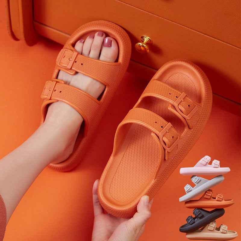 Women's Platform Buckle Sandals - Soft EVA Sole Summer Slippers
