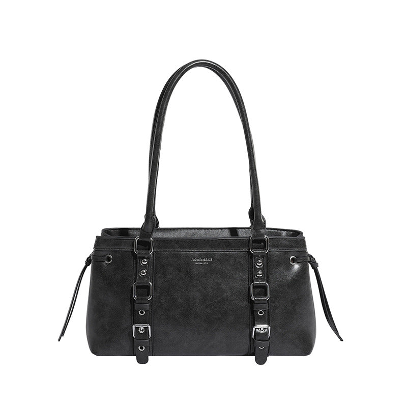 Women's Large-Capacity PU Leather Shoulder Bag – Versatile Under-Arm Commuter Handbag