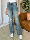 Judy Blue Harper Mid-Rise Tummy-Control Destroy Flare — product view 1
