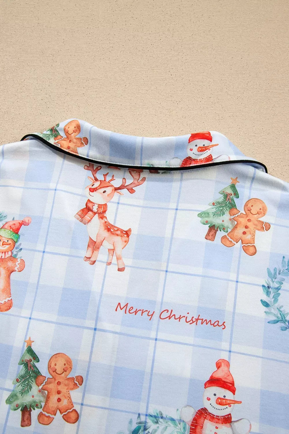 Women's Christmas Plaid Cartoon-Print Pajama Set — photo 5