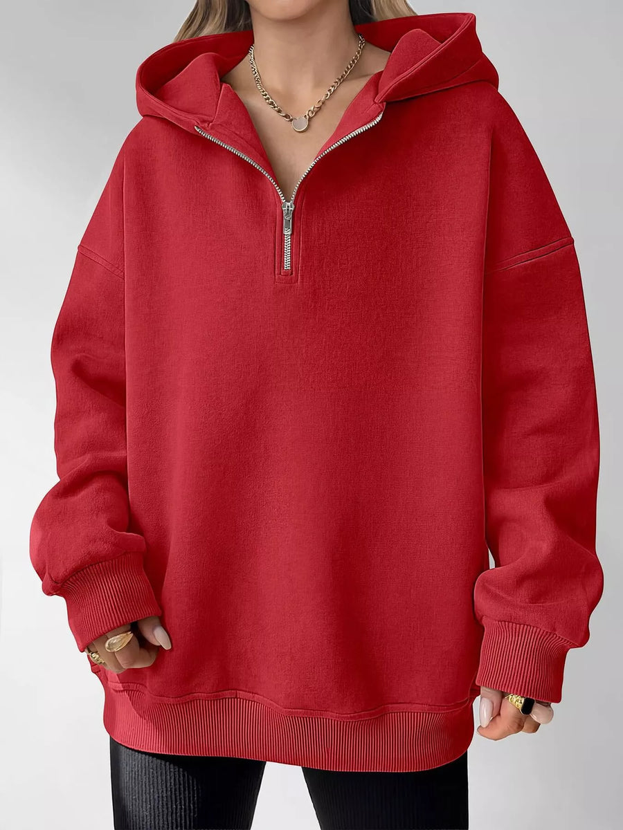 Oversized Quarter-Zip Hoodie