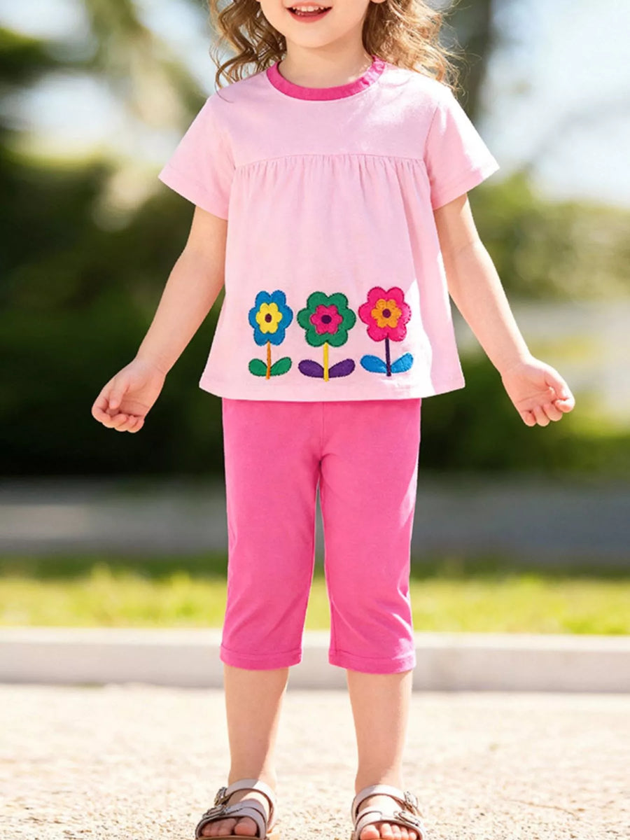 Adventure Club Floral Top & Capri Pants Set