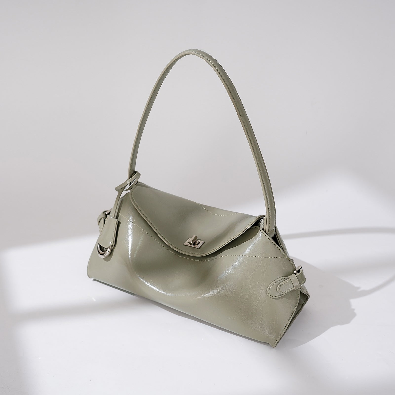 Premium Leather Crossbody Bag for Women - Minimalist Shoulder Bag with Adjustable Strap