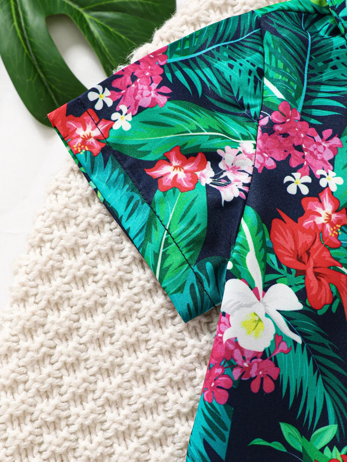 Tropical Bow Shirt & Shorts Set