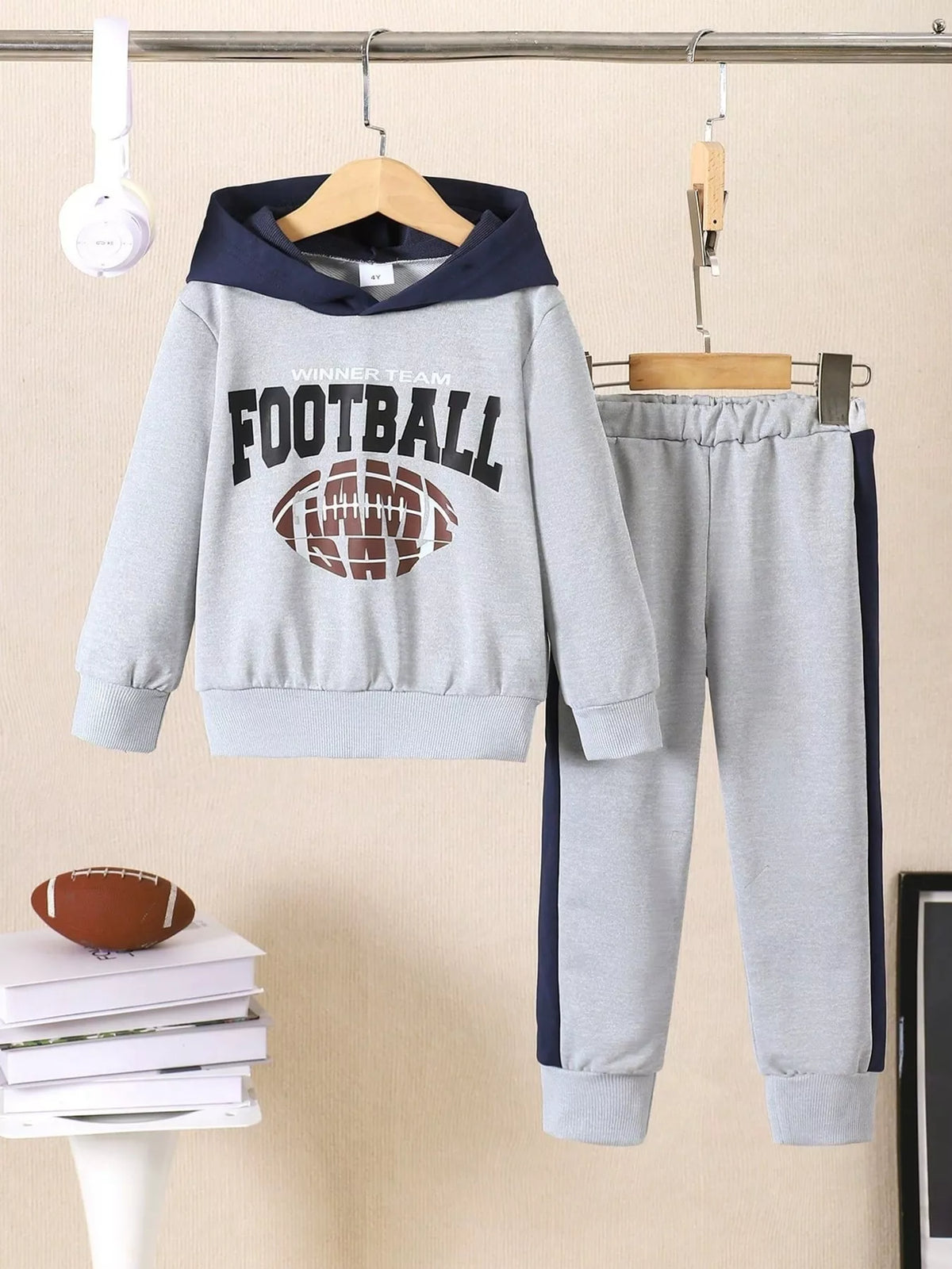 Storybook Football Graphic Hoodie & Pants Set