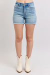 Judy Blue Lennox High-Rise Western Embroidery Detail Cut Off Denim Shorts — product view 2