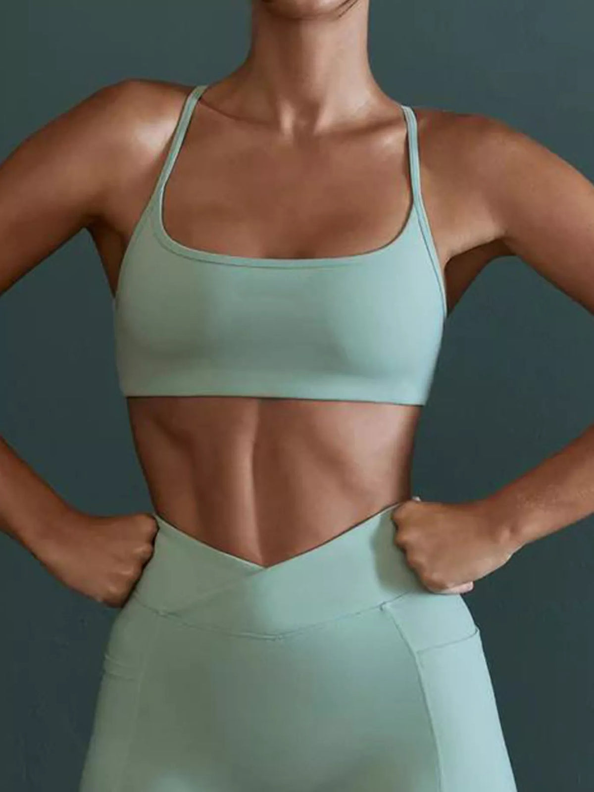 Seamless Cross-Waist Cami & Leggings Set