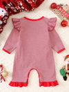 Storybook Christmas-Themed Striped Snap-Leg One-Piece — product view 2