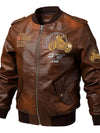 Heritage Moto Faux-Leather Bomber for men