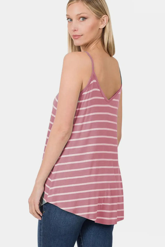 Another view: Striped Curved Hem Cami