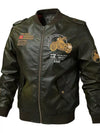 Heritage Moto Faux-Leather Bomber — color or detail view 3