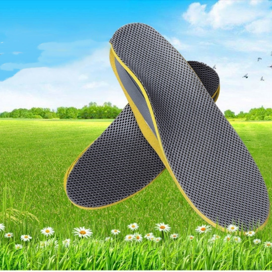 Orthopedic Cotton Insoles with Hard EVA Insert - Breathable Cushioned Shoe Inserts for Men & Women