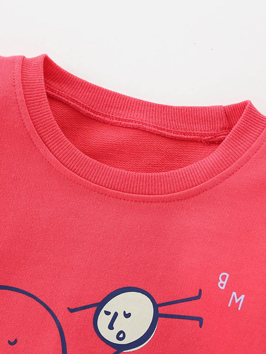 Another view: Kids' Ping-Pong Graphic Cotton-Blend Sweatshirt – Red