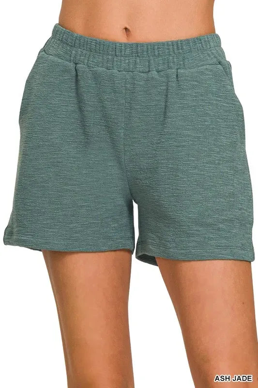 Another view: Cotton Slub Shorts — Ash Jade