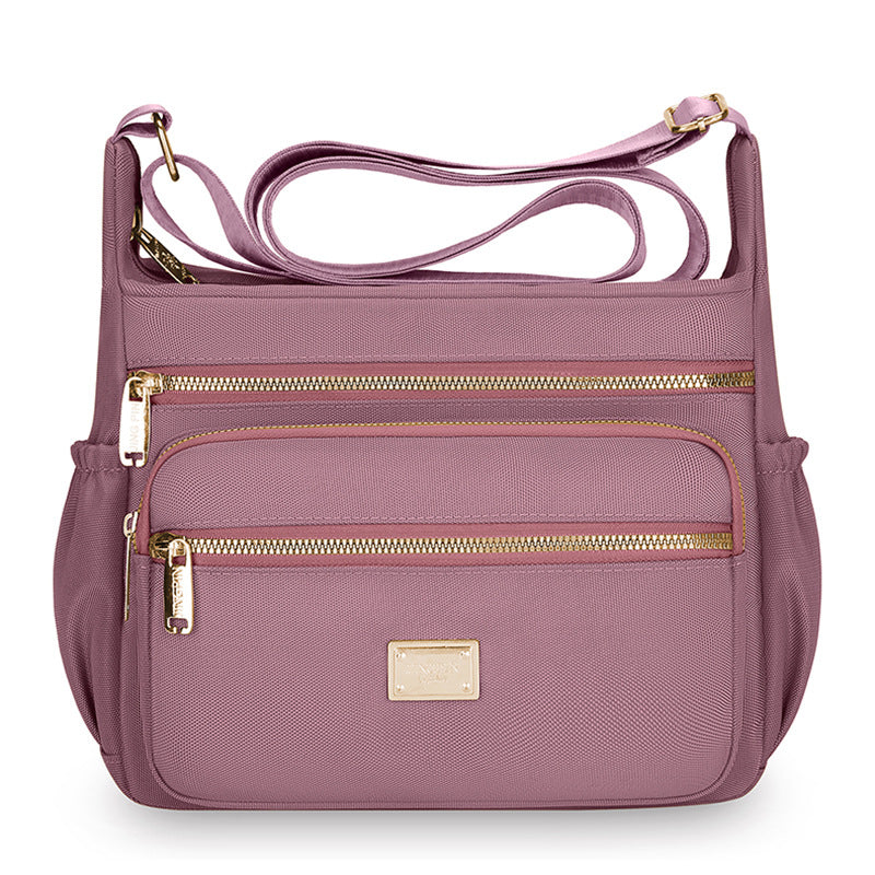 Multi-Compartment Oxford Shoulder Bag