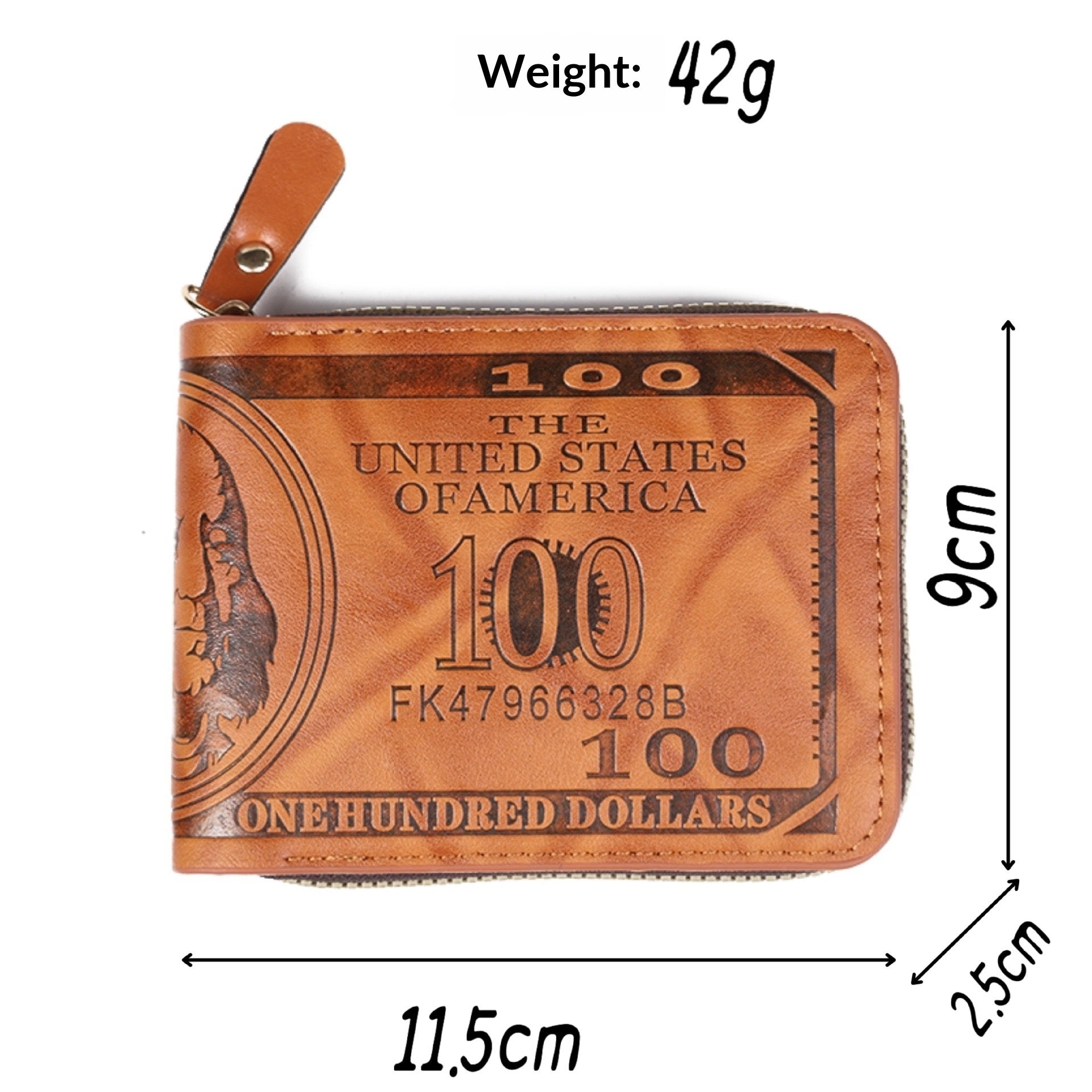 Personalized Dollar Men's Bifold Buckle Wallet – Multiple Card Slots, PU Leather, Retro Embossed Design
