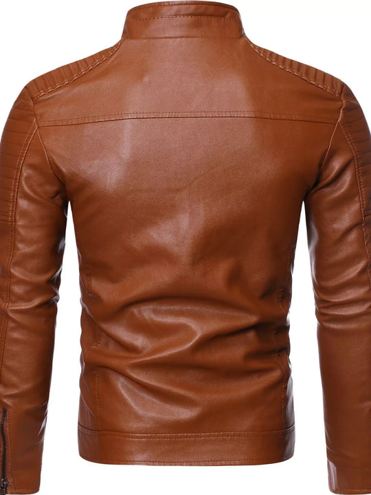 Another view: Men's Zip-Up Moto Jacket