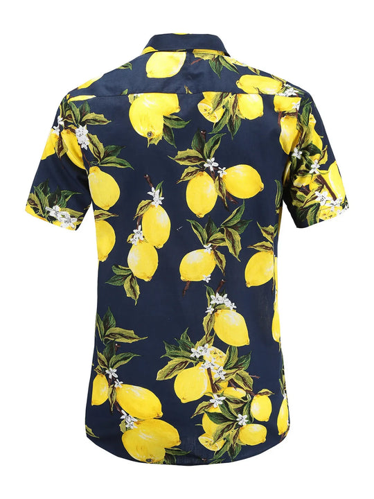 Another view: Men's Lemon-Print Short-Sleeve Shirt