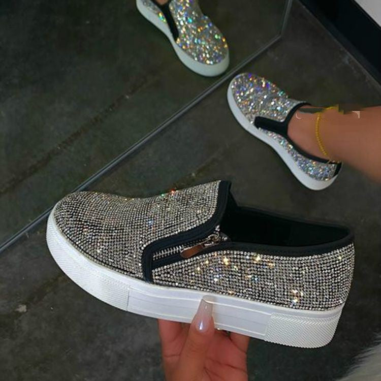Rhinestone Flat Slip-On Shoes