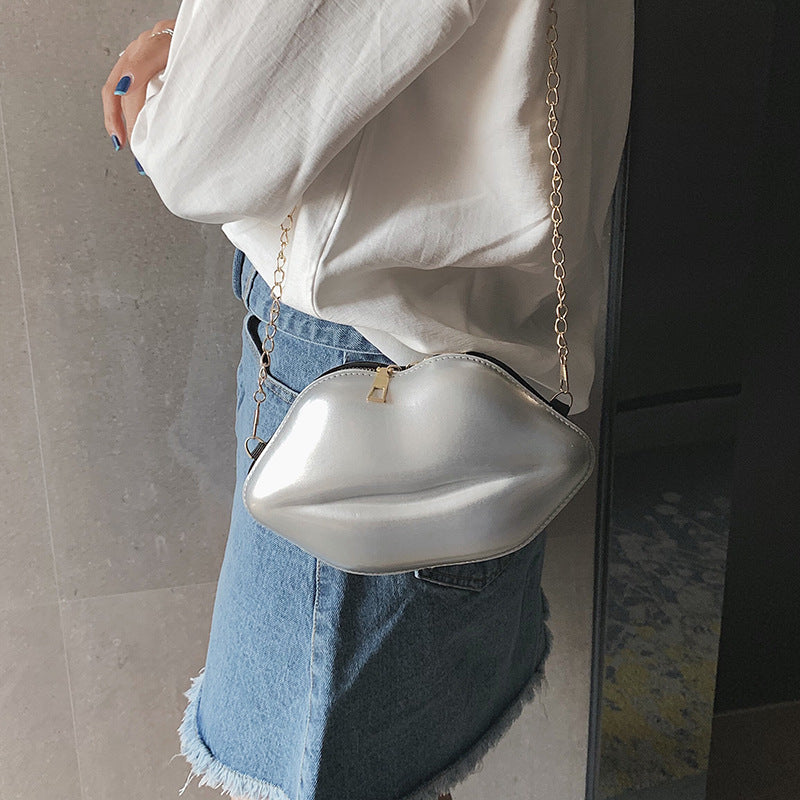 Lip-Shaped Mini Bag