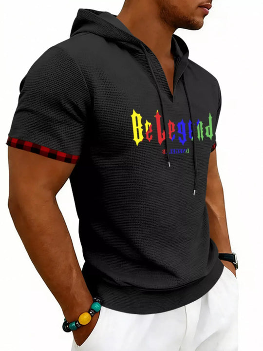 Another view: Be Legend Waffle-Knit Hooded Tee