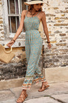 Celeste Bohemian Spaghetti Strap Low Back Jumpsuit — product view 3
