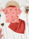 Poppy Lane Lucky Clover Print Striped Shirt & Shorts Set — product view 8