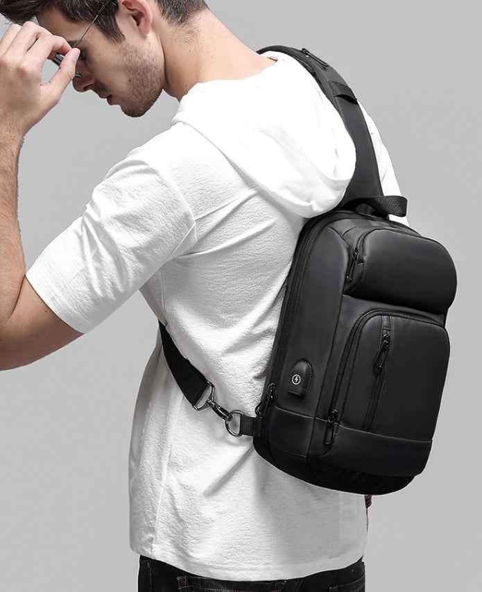 Women's Waterproof Shoulder Backpack 20-35L | PVC Travel Bag with Laptop Sleeve & Air Cushion Strap