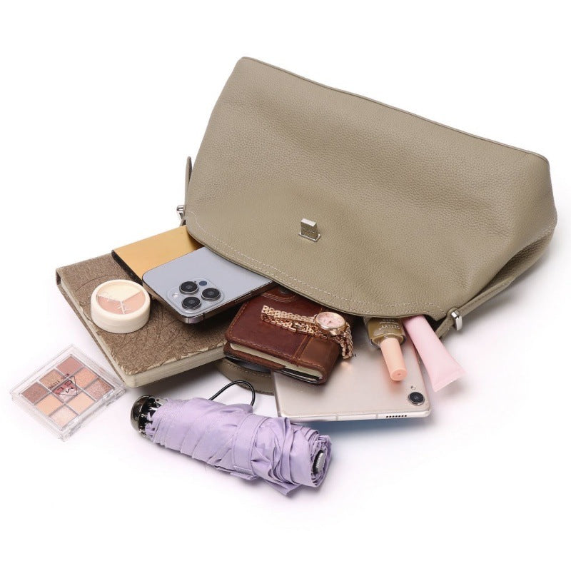 Premium Full-Grain Leather Tote Bag for Women - Office & Work Handbag with Multiple Compartments