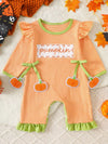 Storybook Christmas-Themed Striped Snap-Leg One-Piece — product view 9
