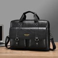 Men's Business Large-Capacity Shoulder Crossbody Briefcase | PU Leather Waterproof Bag