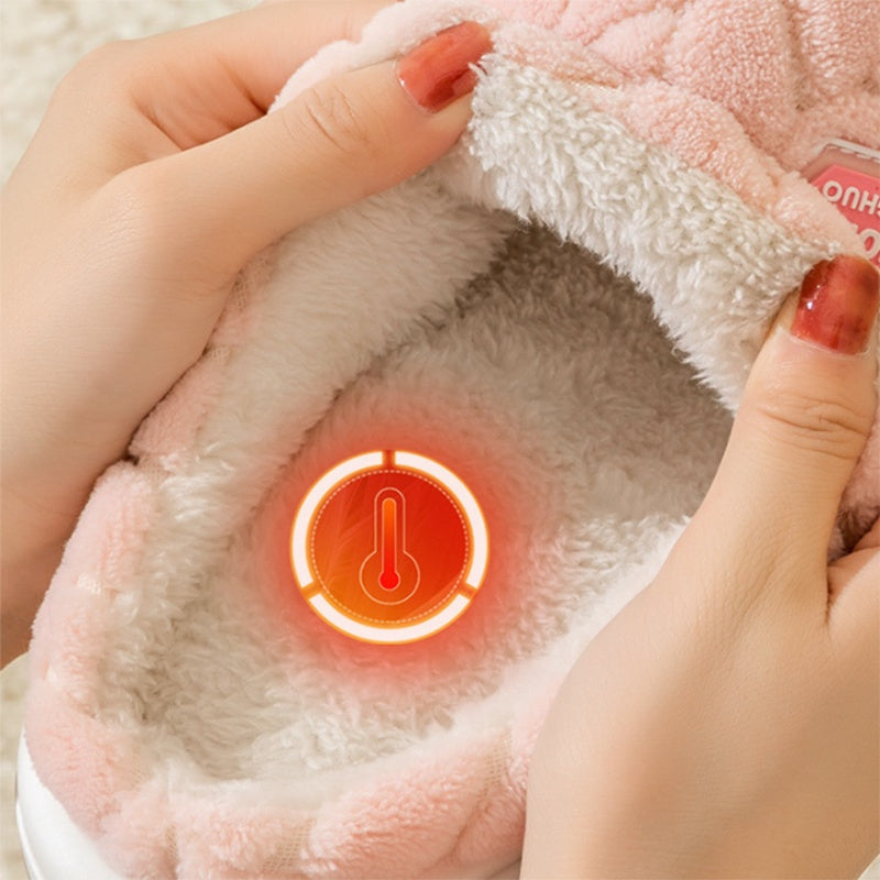 Winter Plush Slippers | Non-Slip Thick Sole Fleece House Shoes for Women & Men