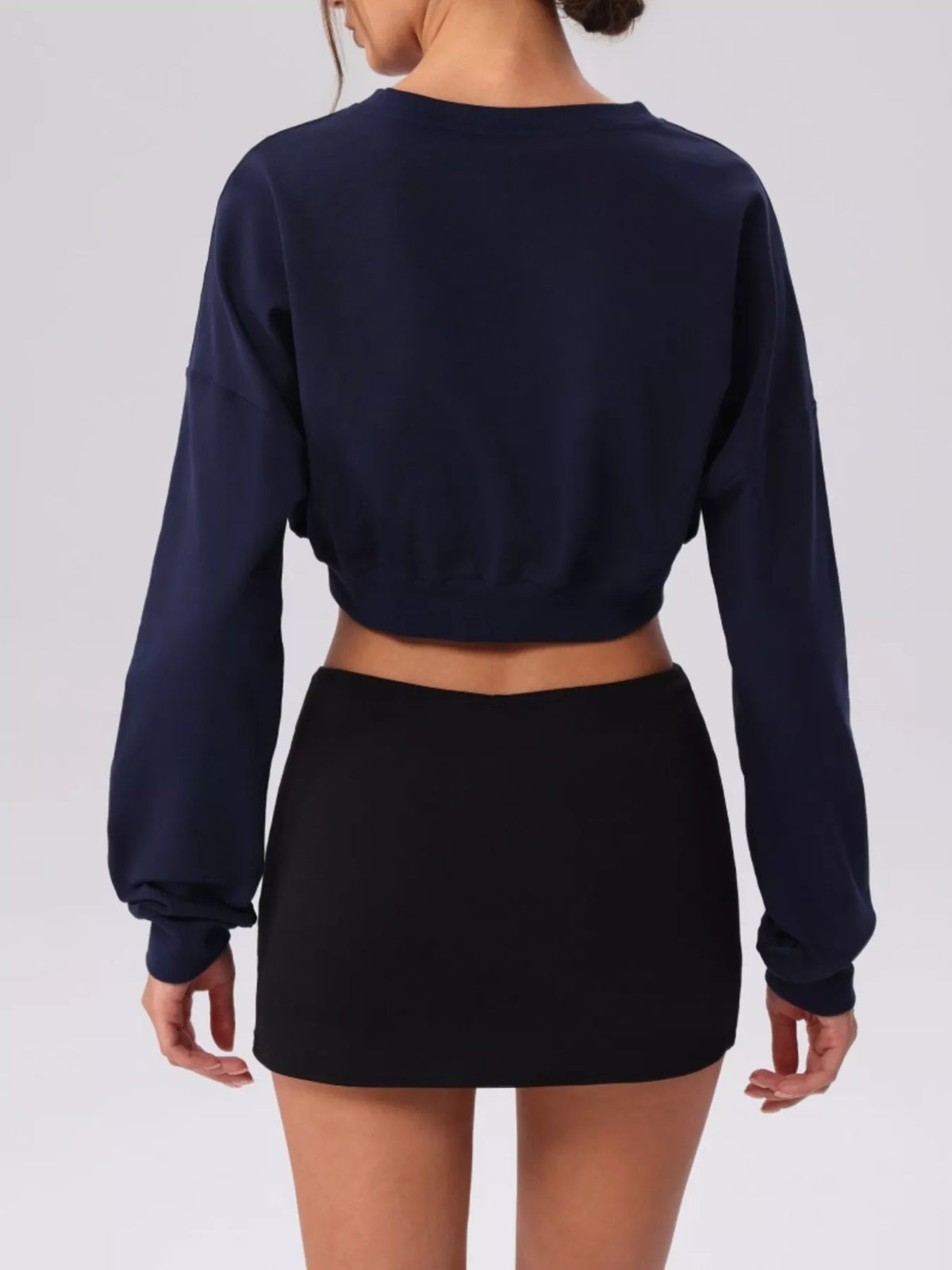 Cropped Button-Down Activewear Cardigan
