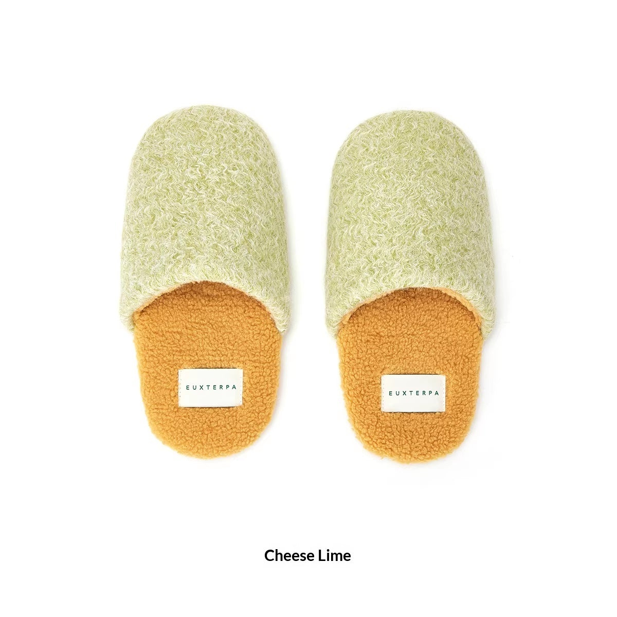 Woolen Color-Blocked Home Slippers - Warm Non-Slip Indoor Cotton Slippers for Women & Men