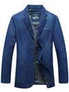 Indigo Ledger Denim Blazer — Extended Sizing — color or detail view 2