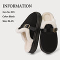 Plush Lined Cotton Slippers