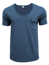 Midnight Deep V-Neck Pocket Tee — color or detail view 8