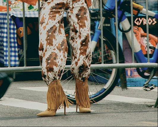 Fringed Studded High-Heel Pointed-Toe Ankle Boots – Side Zipper, Suede, Stiletto Heel | Sarah Express
