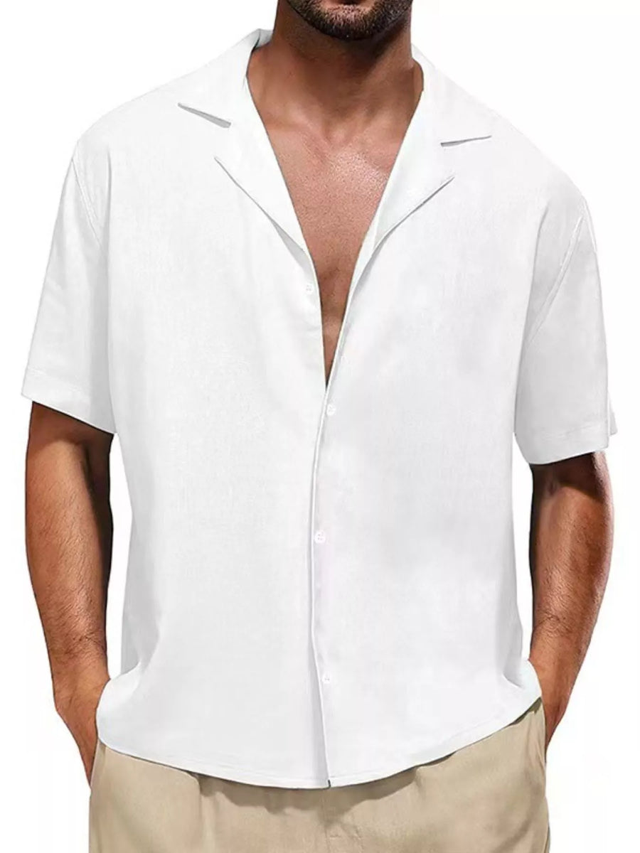 Pure Form Short-Sleeve Button-Up Shirt