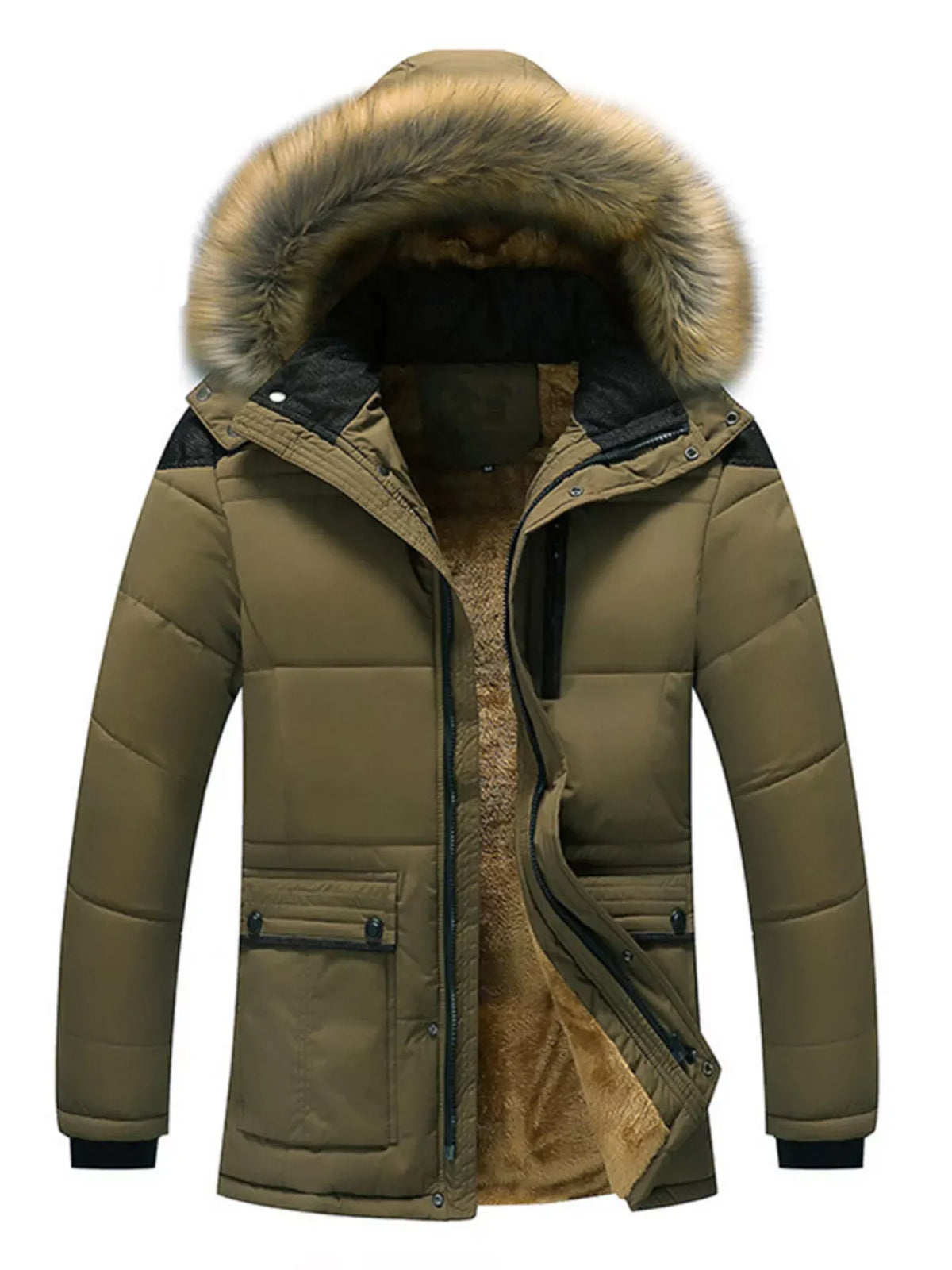 Men's Hooded Winter Parka Jacket — photo 5