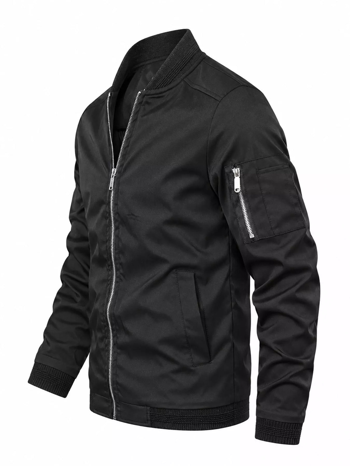 Men's Lightweight Bomber Jacket with Sleeve Pocket — photo 2