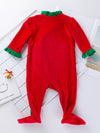Little Orbit Christmas Velvet One-Piece with Hat — product view 3
