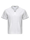 Atelier Contrast-Stitch Notch-Neck Tee for men