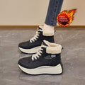 Women's Fleece-Lined High-Top Winter Sneakers | PU Leather Dad Shoes – Sarah Express